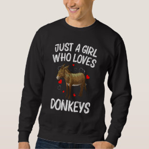 Sudadera Diseño de burro para mujeres Chicas Mule Agricultu