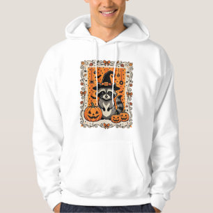 Sudadera Diseño de calabaza de Halloween de mapache espeluz