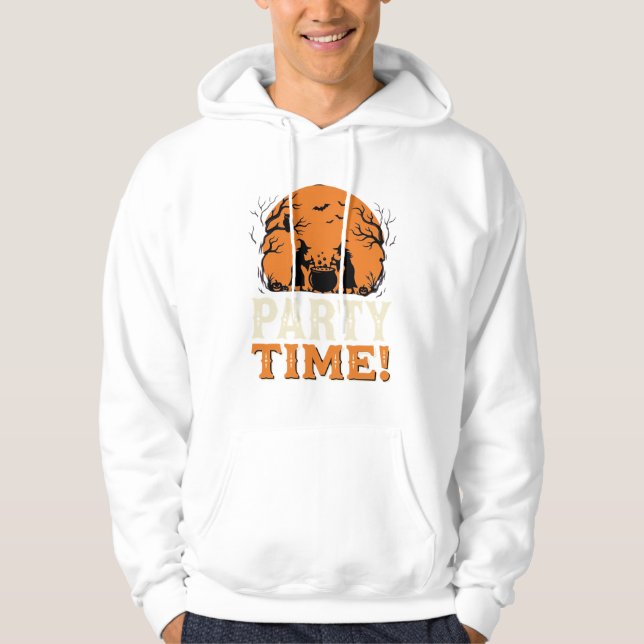 Sudadera Diseño de caldero de bruja para fiesta de Hallowee (Anverso)
