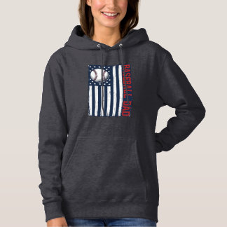 Sudadera Diseño de camiseta con bandera de papá de béisbol