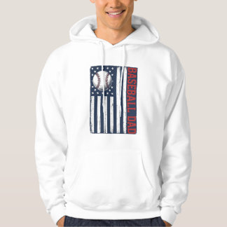 Sudadera Diseño de camiseta con bandera de papá de béisbol