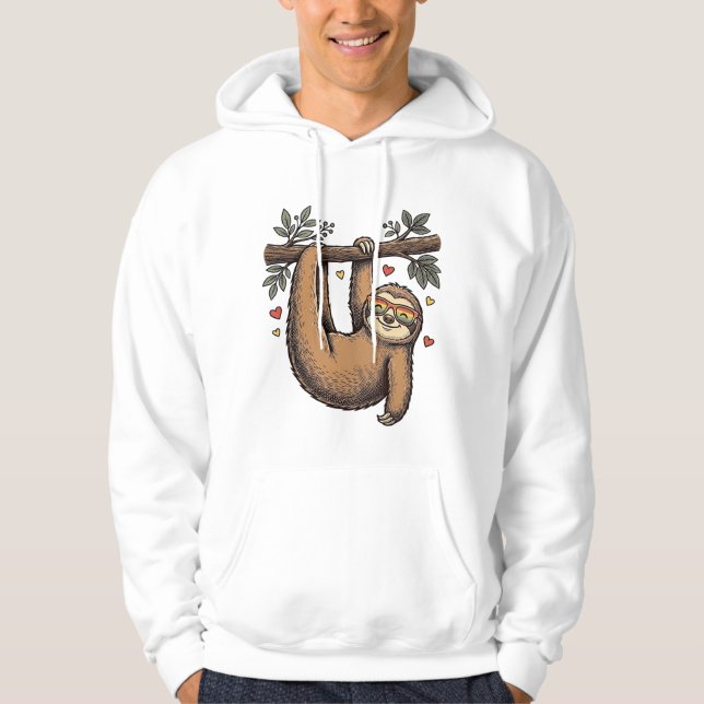 Sudadera Diseño de camiseta de arcoíris de corazón de perez (Anverso)