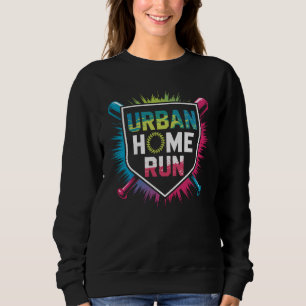 Sudadera Diseño de camiseta de béisbol Urban Home Run, colo