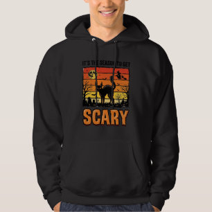 Sudadera Diseño de camiseta de bruja de gato espantoso de H