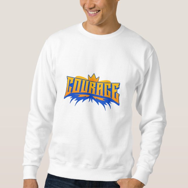Sudadera Diseño de camiseta de Emblem, audaz y valiente (Anverso)
