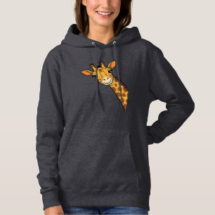 Sudadera Diseño de camiseta de jirafa que se asoma con grab
