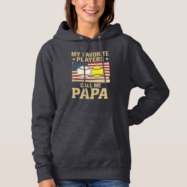 Sudadera Diseño de camiseta de jugadores de béisbol y sóftb (Anverso)
