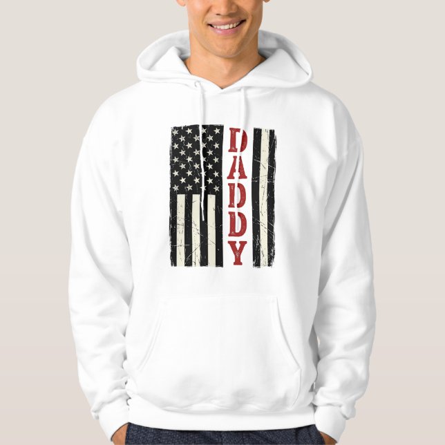 Sudadera Diseño de camiseta de la bandera americana Distres (Anverso)