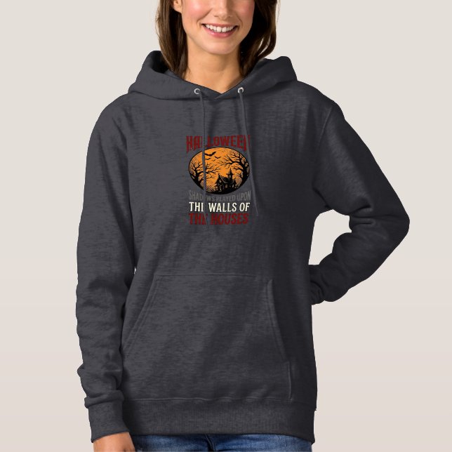 Sudadera Diseño de camiseta de luna de casa embrujada de Ha (Anverso)