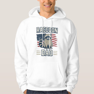 Sudadera Diseño de camiseta patriótica de mapache papá vint