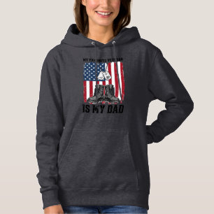 Sudadera Diseño de camiseta patriótica Mi padre es mi veter