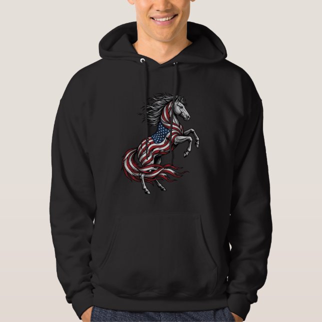 Sudadera Diseño de camiseta vectorial de caballo encabritad (Anverso)