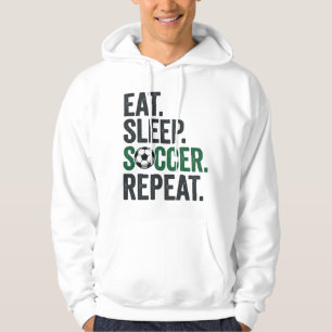Sudadera Diseño de camiseta vintage de fútbol repetido Come