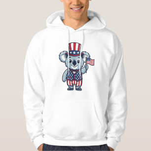Sudadera Diseño de camiseta vintage vector koala patriótico