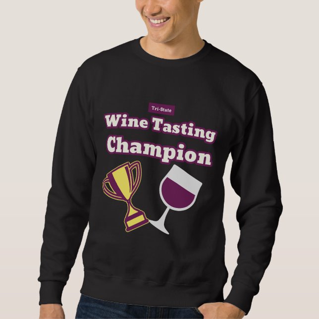 Sudadera Diseño de campeón de degustación de vinos (Anverso)