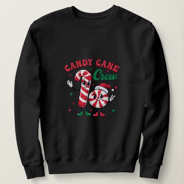 Sudadera Diseño de Candy Cane Crew Navidades (Anverso del diseño)