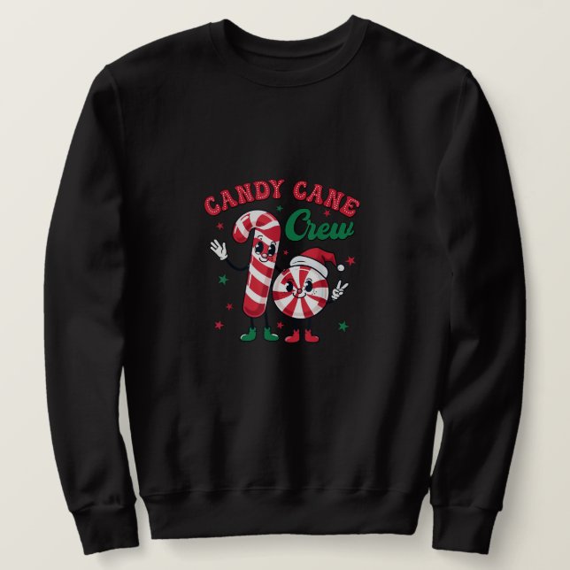 Sudadera Diseño de Candy Cane Crew Navidades (Anverso del diseño)