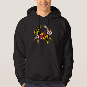 Sudadera Diseño de cangrejo de bandera de Maryland con colo