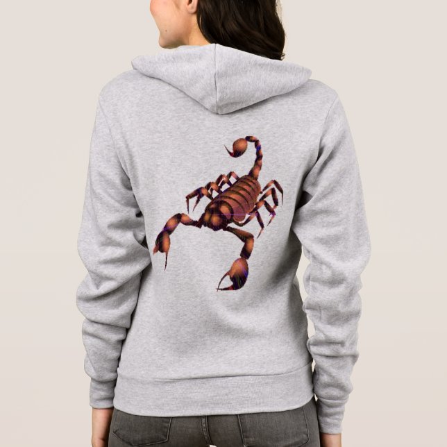 Sudadera diseño de capucha escorpión, hoodie personalizado (Reverso)