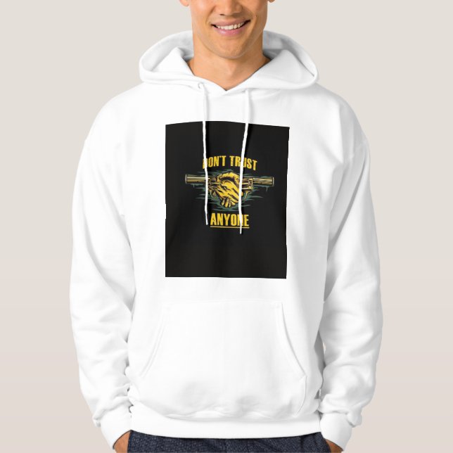 Sudadera diseño de capucha negra y amarilla (Anverso)