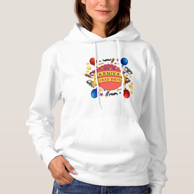 Sudadera Diseño de capucha temática de Carnaval (Anverso)