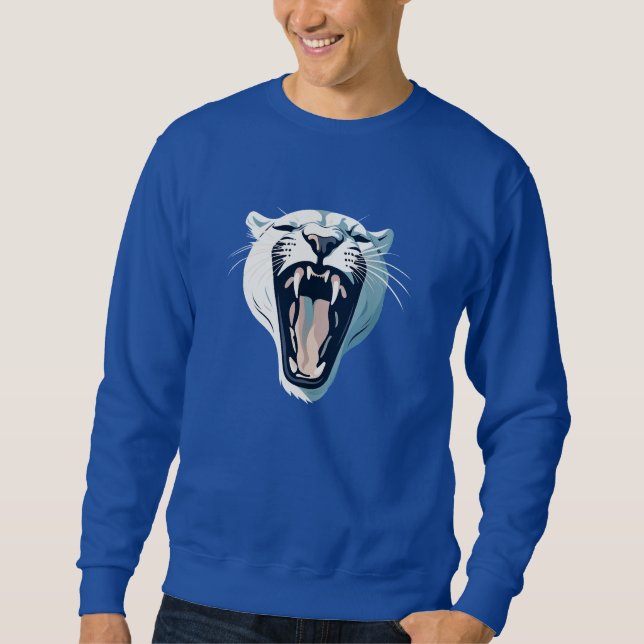 Sudadera Diseño de cara de tigre furioso (Anverso)