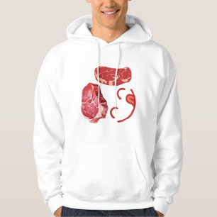 Sudadera Diseño de cara sonriente de bistec para amantes de
