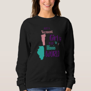 Sudadera Diseño de chica orgullosa Solo una chica de Vermon