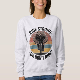 Sudadera Diseño de ciclista vintage puesta de sol Bear Cycl