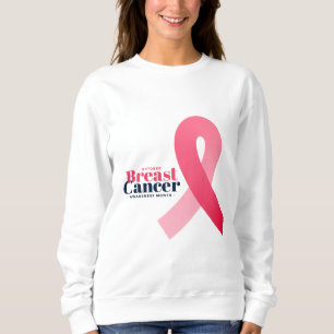 Sudadera Diseño de cinta rosa de concienciación sobre el cá