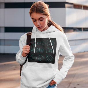 Sudadera Diseño de circuito de flecha de tecnología futuris