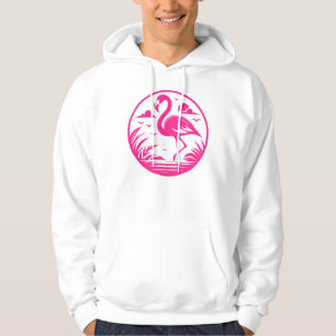 Sudadera Diseño de círculo de verano de flamenco rosa-68730