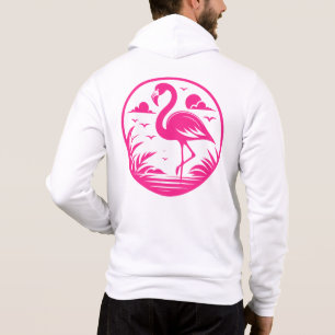 Sudadera Diseño de círculo de verano de flamenco rosa-68730
