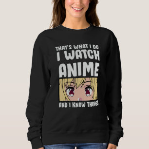Sudadera Diseño de citas animadas   Veo a Anime