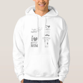 Sudadera Diseño de citas de texto inspiradas en la familia