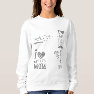 Sudadera Diseño de citas de texto inspiradas en la familia