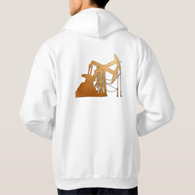 Sudadera Diseño de cobre apenado de la unidad de bombeo del (Reverso)