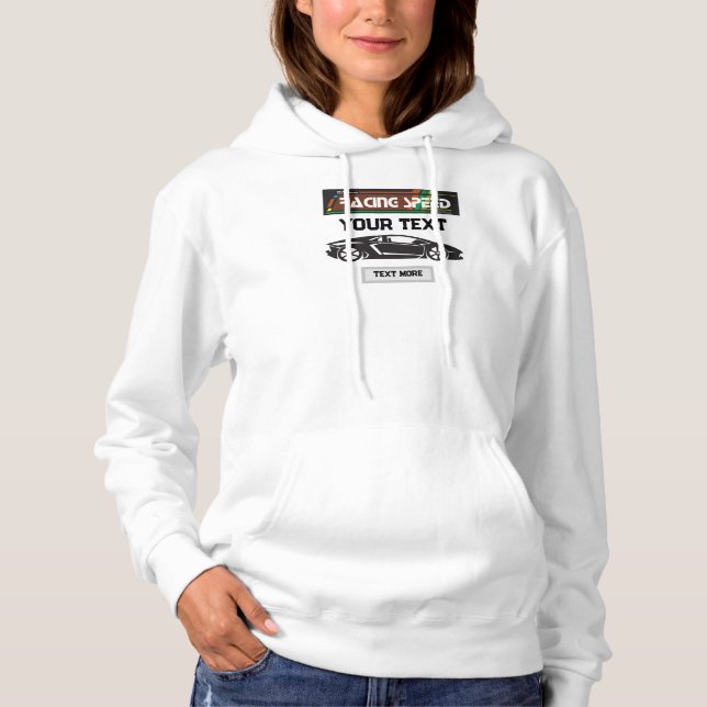 Sudadera Diseño de Coche de Velocidad de Carreras – Perform (Anverso)
