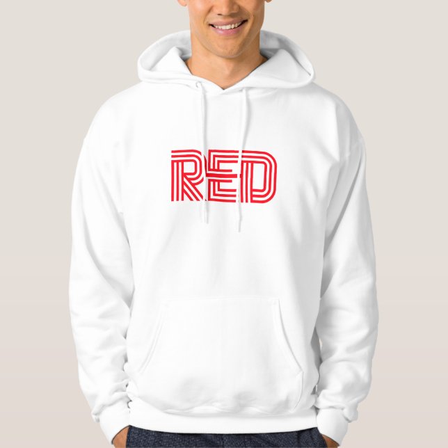 Sudadera Diseño de color rojo (Anverso)