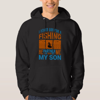 Sudadera Diseño de compañero de pesca padre e hijo