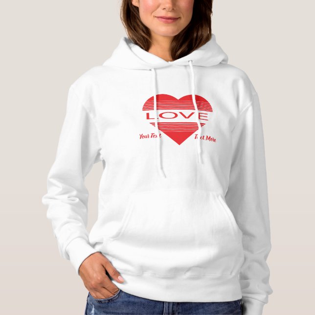 Sudadera Diseño de concepto de amor y romance con elementos (Anverso)