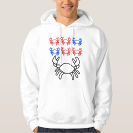 Sudadera Diseño de contorno de cangrejo grande y pequeño