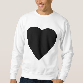 Sudadera Diseño de corazón de amor blanco y negro.