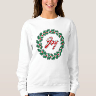 Sudadera Diseño de corona de Navidad: Alegría