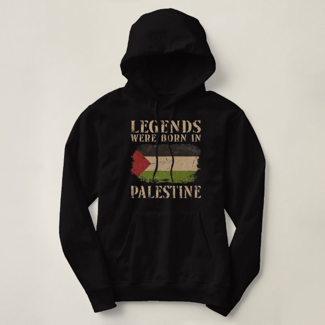 Sudadera Diseño de cosecha Bandera Palestina Premium  (Diseño del anverso)