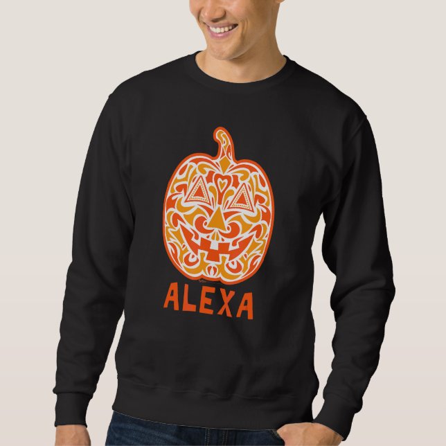 Sudadera Diseño de cráneo de azúcar de Halloween de Alexa (Anverso)