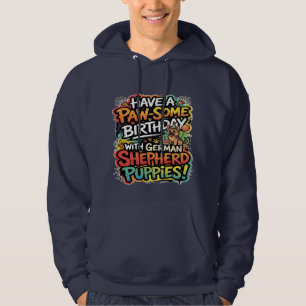 Sudadera Diseño de cumpleaños de cachorro de pastor alemán