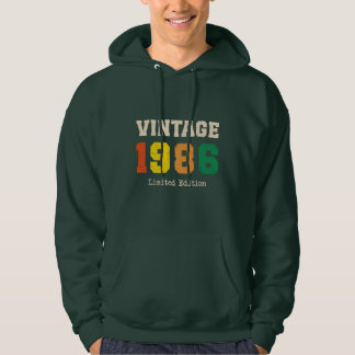 Sudadera Diseño de cumpleaños retro de edición limitada vin