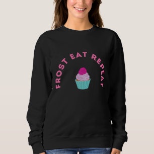Sudadera Diseño de Cupcake Frost Eat Repeat