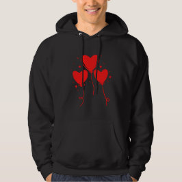 Sudadera diseño de día valentino lindo corazón rojo